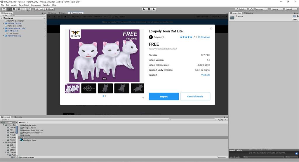 Building A Simple Google ARCore Demo With Simulator Augmented Reality